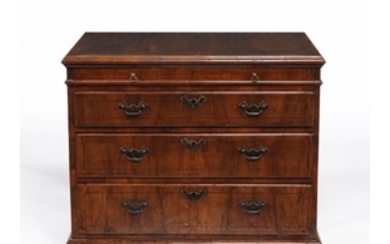 A George II walnut secretaire chest of drawers