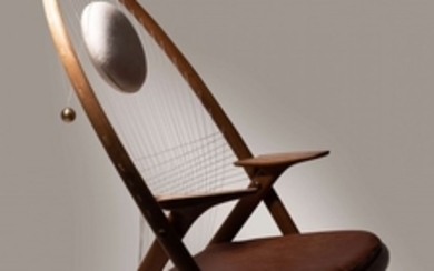 Helge VESTERGAARD JENSEN 1917 - 1987 Fauteuil dit "Racket chair" - Création 1955
