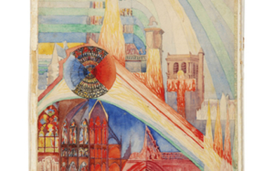 HENRY VALENSI (1883-1960) Rythme des glises de Troie, 1918 Watercolour...