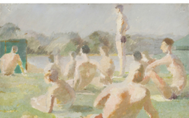 [§] JULIAN ROEBUCK (BRITISH 1915-1991) SKETCH FOR 'BATHERS BY...