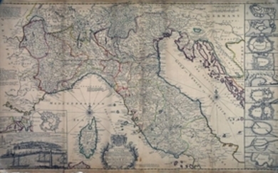 Large George II Map of Northern Italy by Moll
