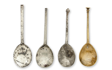 A pewter slip-top spoon, circa 1600