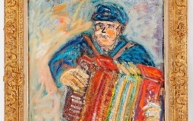 Roland DUBUC (1924 1998) Le clown musicien, 1987 H…