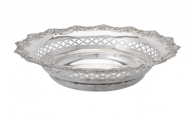 A silver shaped circular basket by James Dixon & Sons Ltd
