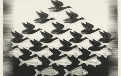SKY AND WATER I (B./K./L./W. 306), M. C. Escher