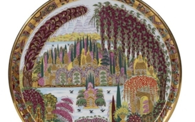 A Soviet porcelain cabinet plate "The Progress of Spring"...