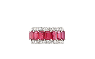 White Gold, Ruby and Diamond Ring