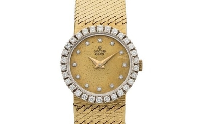 74067: Concord Diamond, Gold Watch Case: 20 mm, round