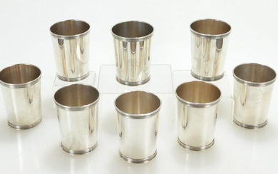 8 Sterling Silver Mint Julep Cups; Benjamin Trees