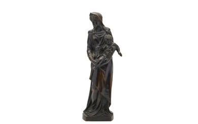 An Early Italian Bronze of the Virgin and Child