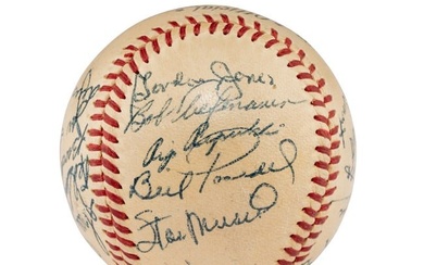 A 1955 St. Louis Cardinals Team Signed Autograph Baseball Featuring Stan Musial (JSA Letter of Authe