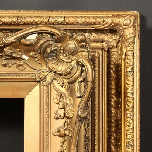 A 19th Century swept frame, rebate size - 20" x 30" (61 x 76...