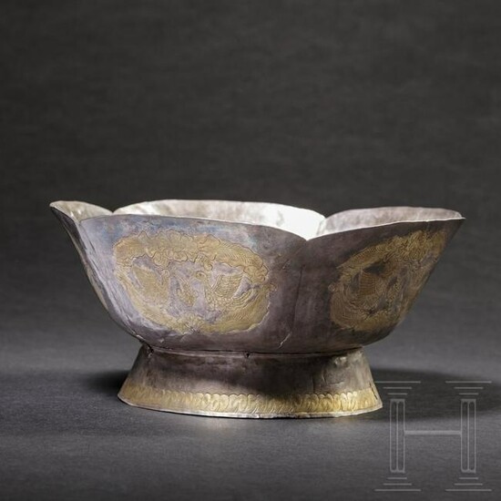 A Chinese silver bowl, Liao dynasty, 10th century