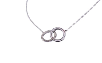 A 'Double Interlocking Circles' pendant necklace, by Tiffany & Co.