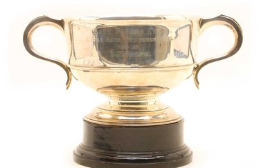 A George V silver two handled trophy cup