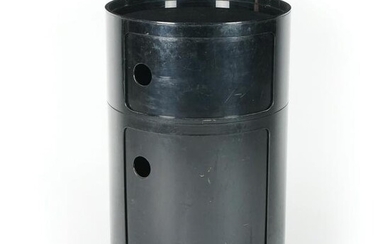 A Kartell black plastic cabinet