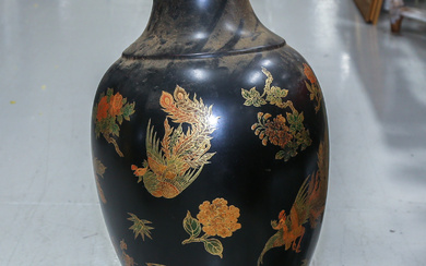 A Large Chinese Lacquered Urn
