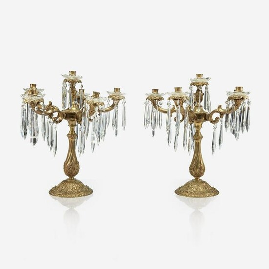 A Large Pair Of Louis Xv Style Gilt-Bronze And Cut