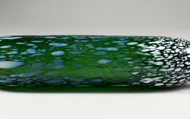 A NAILSEA GLASS ROLLING PIN. 12ins long.