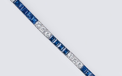 A Sapphire Diamond Bracelet.