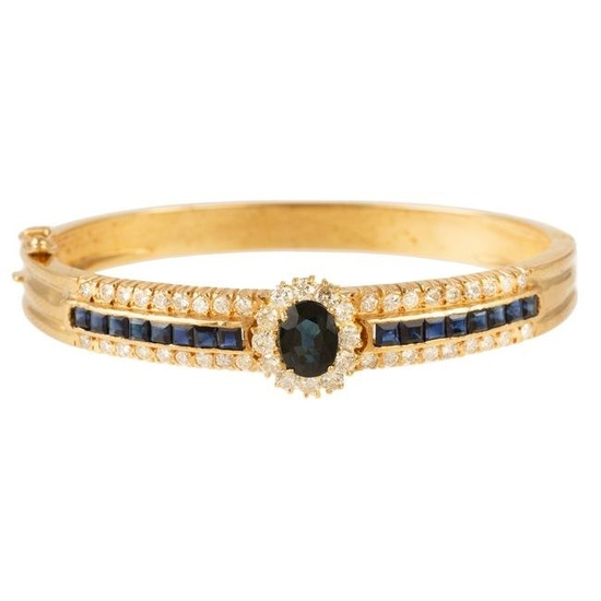 A Sapphire & Diamond Bracelet in 18K