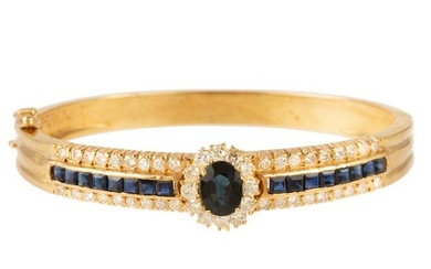 A Sapphire & Diamond Bracelet in 18K