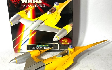 A Star Wars Episode I Electronic Naboo Fighter Model, Hasbro 1998, With Original Box