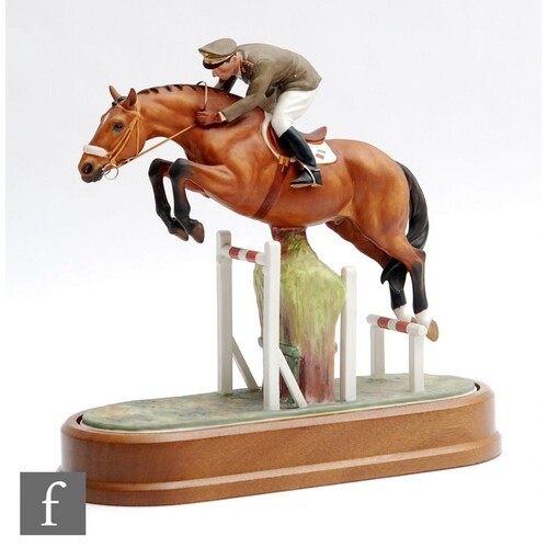 A boxed limited edition Royal Worcester Equestrian Statuette...