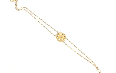 A diamond bracelet set with numerous brilliant-cut diamonds, mounted in 18k gold. L. 15.5–18.5 cm.