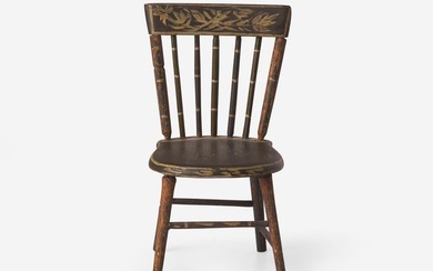 A miniature painted and decorated Windsor chair, Philadelphia, PA, circa 1810