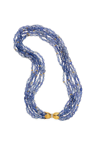 A multi-strand gem necklace,, Tony White