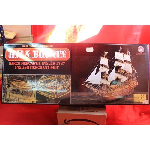 A wooden Constructa Cornella Kit of HMS Bounty, boxed and in...