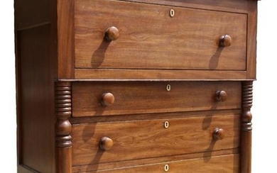 AMERICAN SOUTHERN WALNUT TALL CHEST OF DRAWERS