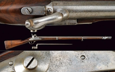 AN 1844 MODEL PERCUSSION GUN WITH BAYONET