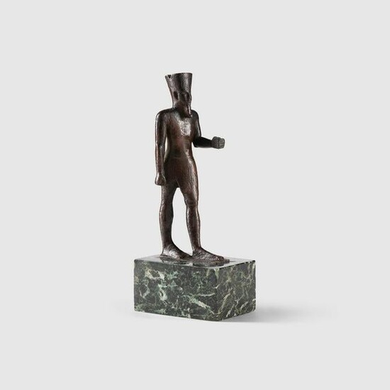 ANCIENT EGYPTIAN FIGURE OF AMUN EGYPT, LATE PERIOD, 664