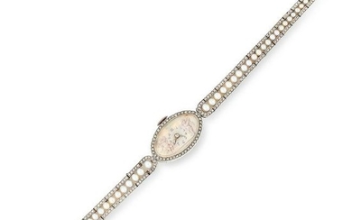 ANTIQUE DIAMOND, PEARL AND MINIATURE WATCH comprising