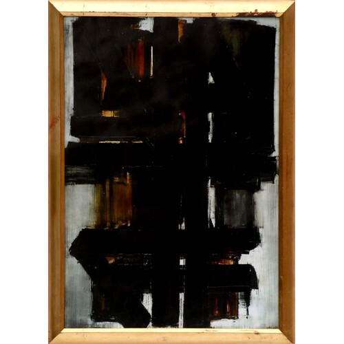 After PIERRE SOULAGES 'Study in Black', quadrichrome, 75cm x...