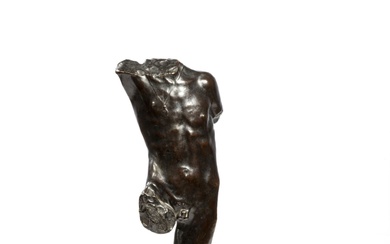 Alfredo Pina (Italian, 1883-1966) Modèle en bronze représentant un Torse d'homme, vers 1940 signé 'A.Pina'...