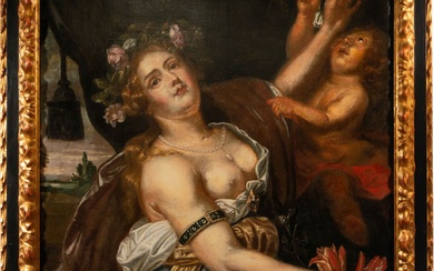 Allégorie du printemps, atelier de Pierre Paul Rubens, 17e siècle, école flamande Huile sur toile....