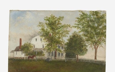 American School 19th century, View of a House