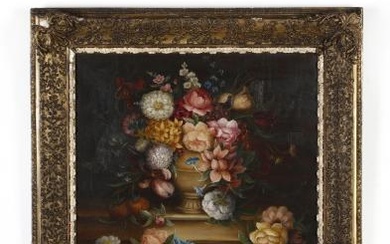 An Antique Continental School Still Life with Flowers