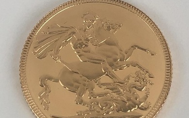 An Elizabeth II gold proof sovereign, 2011, cased with paper...