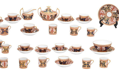 An English porcelain part tea and coffee service