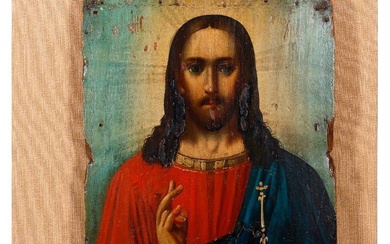 An Icon Panel of Christ Pantocrator.