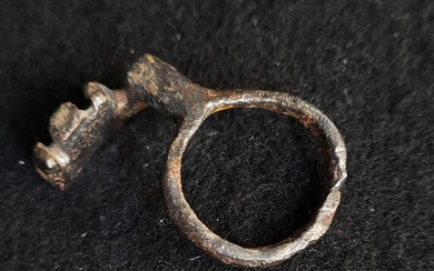 Ancient Roman Iron Key Ring - (35×10×24 mm)