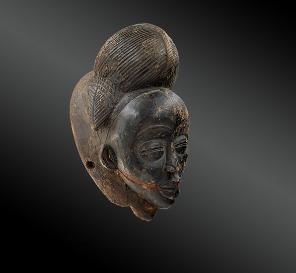 Anthropomorphic mask - Wood - Ikwara - Punu - Gabon