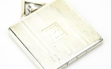 Antique Art Deco Sterling Silver Locket Pendant