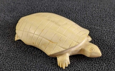 Antique Bone Hand Carved Turtle