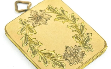 Antique Gold Filled Locket Necklace Pendant