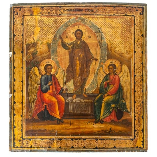 Antique Russian Resurrection Icon